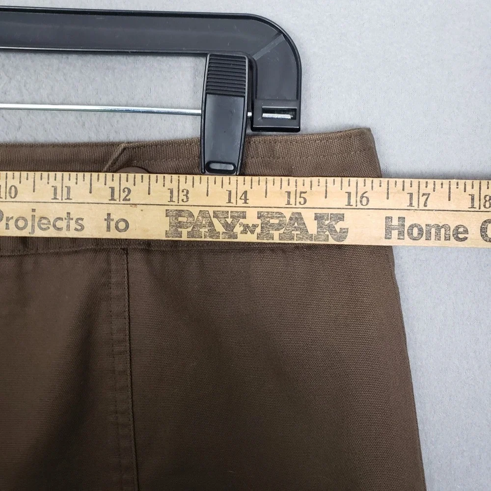 Talbots Brown Stretch Cotton Pencil Skirt Office Professional Career Size 8